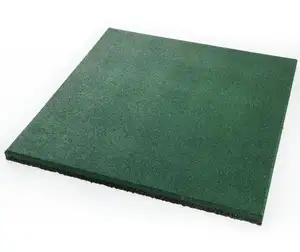 High quality outdoor rubber floor playground flooring tiles durable square-shape rubber brick supplier