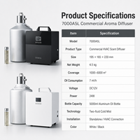 Diffuseur de parfum commercial Koeazy 7000A5L de type split pour grandes surfaces, 5000 ml, sans eau, à air froid, pour hôtels et bureaux