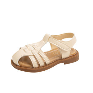 NOVEDAD DE VERANO 2025, sandalias romanas tejidas para niñas pequeñas con fondo suave, zapatos de princesa a la moda para niños, ropa de playa - Product Image 1