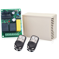 Contrôleur de commande de signal de commutateur AC220V à deux canaux YET402PC avec deux télécommandes pour le contrôle de porte