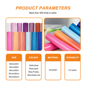 Pvacca ad alta temperatura stampa di calore trasferimento ferro-su pellicola per animali domestici Textil HTV vinile Glitter incisione trasferimento di calore 100-130um - Product Image 3