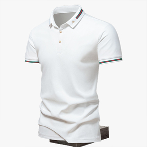 Polo à col personnalisable haut de gamme pour homme, collection Printemps-Été 2026, tendance, manches courtes, style décontracté chic - Product Image 3
