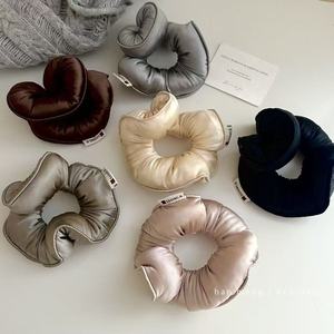 Chouchous en satin uni très vendus, épaisses et rembourrées en éponge, style coussin, pour femmes, accessoires et bandeaux pour cheveux de nuit - Product Image 2