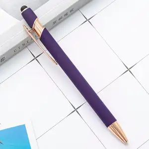 New Arrival Stylus Pen For Touch Screens Ball Point Pen Writing Soft Touch Stylus Metal Ballpoint Pen With Rose Gold Fittings