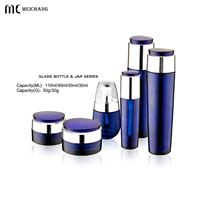 Ensemble d'emballages en verre pour soins de la peau avec bouchons créatifs de qualité supérieure, 30g, 50g, 30ml, 50ml, 90ml, 110ml, flacons et pots à crème pour marques cosmétiques