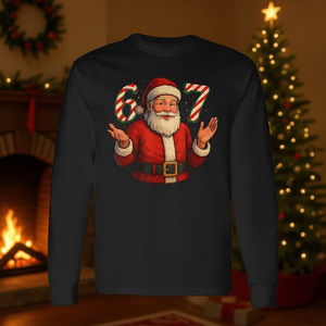 67 Maglietta a maniche lunghe natalizia in stile Meme Santa - Product Image 3