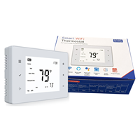 Thermostat intelligent WiFi Tuya pour CVC 24 V CA, contrôle de température pour pompe à chaleur multistade, programmation 7 jours pour boîtier mural standard US