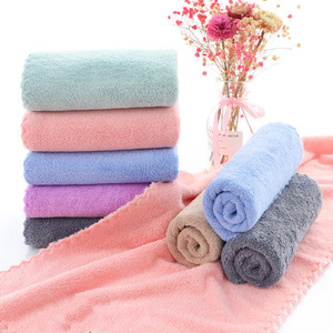 Serviette en polaire corail unie Ryan 35x75cm, douce, absorbante, séchage rapide, usage général - Product Image 3