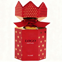 Boîte de parfum Bonbon unique en forme de bonbon avec feuille d'or Kits joyeux de fenêtre en PVC de luxe avec logo personnalisé