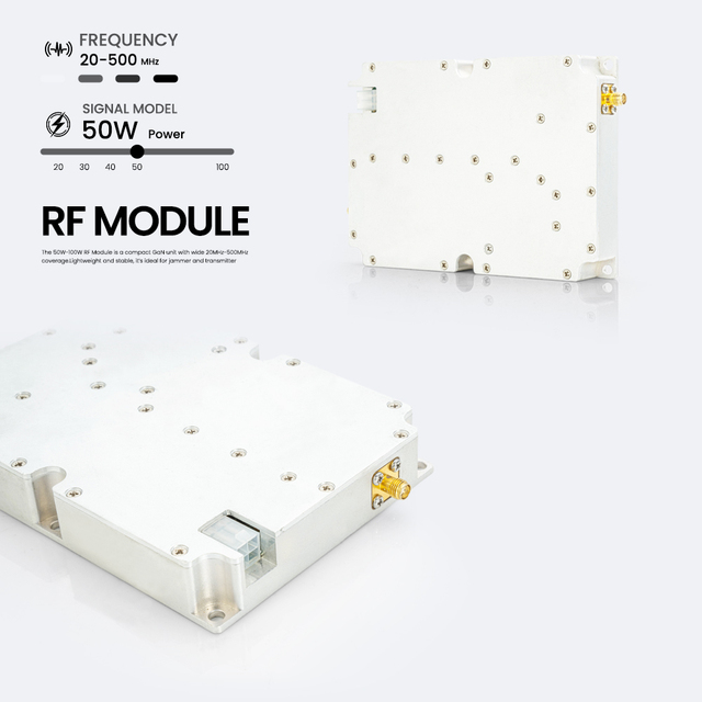 Anti-drone Module 50W 20-500MHz GaN Wideband Module UAV RF Activity Detection System for Critical Infrastructure Protection