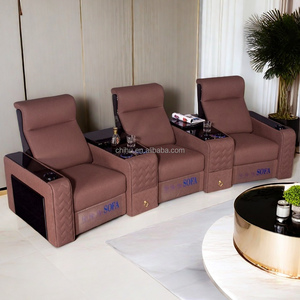 Asientos <span class=keywords><strong>VIP</strong></span> de Cine al por Mayor, Asientos Eléctricos de Cuero Genuino para Cine en Casa, Sofá Reclinable Multimedia con Control Eléctrico - Product Image 6