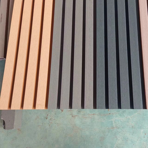 Panneaux muraux poncés de première génération Panneaux muraux décoratifs Décoration en <span class=keywords><strong>bois</strong></span> Mur extérieur Composite <span class=keywords><strong>bois</strong></span>-plastique Grille extérieure - Product Image 1