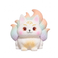 Jouet Squishy Renard à Neuf Queues Anti-Stress, Jouet Sensoriel en Colle Souple, Chaton Mignon, Décoration de Bureau pour Enfants Filles Garçons, Développement Sensoriel