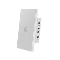 Interrupteur intelligent Barep, interrupteur tactile WiFi 1 voie avec contrôle via l'application Smart Life, interrupteur unipolaire blanc