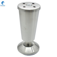 Pieds de canapé modernes en acier inoxydable réglables en hauteur, style tube, 50x100mm, accessoires