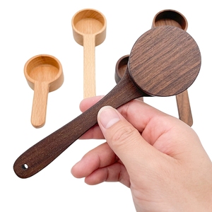ช้อนตวงกาแฟไม้บีชขนาดเล็ก A-65 ความจุ 10 กรัม ช้อนตวงไม้วอลนัทสีดำ ช้อนตวงกาแฟไม้ สำหรับกาแฟ <span class=keywords><strong>B</strong></span> - Product Image 5
