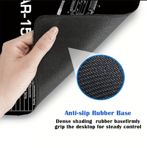 Tappetino per mouse con diagramma anatomico del fucile AR-15, tappetino da scrivania di grandi dimensioni, superficie lavabile, diverse misure disponibili, regalo per gli appassionati di armi da fuoco - Product Image 4