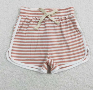 Pantalones Cortos de Verano para Niños, Suaves y Transpirables, de Seda de Leche, a Rayas, con Cintura Elástica y Cordón Ajustable - Product Image 3