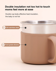 Biểu Tượng Tùy Chỉnh Mới Nhất Bé Nguồn Cung Cấp Ietm Bé Ăn BPA Miễn Phí Tái Sử Dụng Sippy Cup Hút Bát Thép Không Gỉ Bé Ăn Đặt - Product Image 5