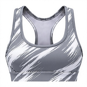 Professional Made Women Sports Bra Custom Logo Sublimated High Support Gym Workout Bra Lightweight Breathable Polyester Spandex - Product Image 1