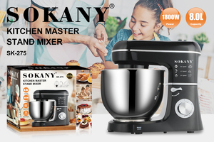 Sokany 1800W Stand Pâte Alimentaire Gâteau Mélangeur 8L Appareil Ménager avec Bol Mélangeur Électrique Pâte Pétrissage Machine - Product Image 4