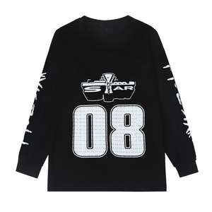 Camiseta Larga de Algodón de Primera Calidad con Estampado de Estrella Infernal para <span class=keywords><strong>Hombre</strong></span>, Camiseta Larga con Estampado de Estrella Infernal 1 a 1, Ropa en Oferta - Product Image 5