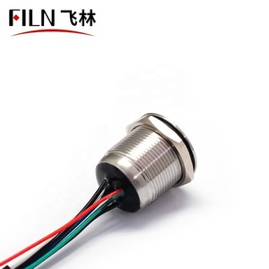 Interrupteurs à bouton-poussoir LED à gradation annulaire FILN 19 mm 12 V pour panneau pour couleur RVB - Product Image 5