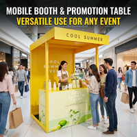 YTSF-H14 Stand de promotion mobile pliable et flexible pour boissons d'extérieur, idéal pour marché, centre commercial et stand commercial