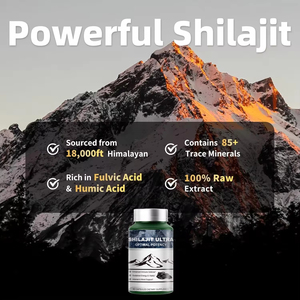 Cápsulas Ultra de Shilajit Original de Marca Privada, Shilajit Puro del Himalaya + Extracto Herbal, Píldoras de Potencia Óptima para la Inmunidad y la Vitalidad - Product Image 4