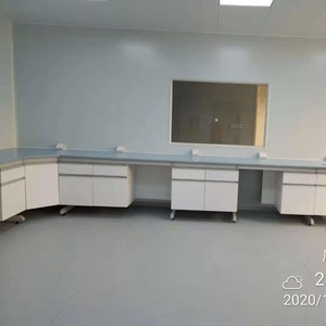 Plan de travail de laboratoire en acier avec 2 tiroirs, design industriel pour usage scolaire - Product Image 2