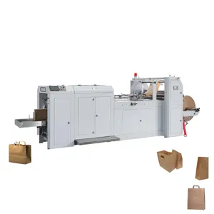 Máquina automática para hacer bolsas de papel con fondo cuadrado