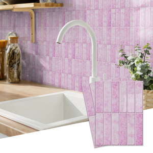 Paneles de Pared de Espuma Autoadhesivos Modernos de Color <span class=keywords><strong>Rosa</strong></span>, Impermeables y Ecológicos, Adhesivos de Vinilo para Pared, <span class=keywords><strong>Azulejos</strong></span> Autoadhesivos para <span class=keywords><strong>Baño</strong></span> - Product Image 1
