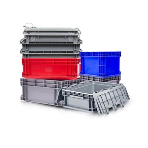Boîte en plastique empilable et drainable perforée pour saumon/crevettes, caisse en PP avec insert de grille amovible pour la viande et la volaille - Product Image 6
