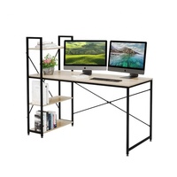 Meja belajar industri meja kerja meja tulis komputer kantor dengan rak penyimpanan Monitor dan dudukan CPU
