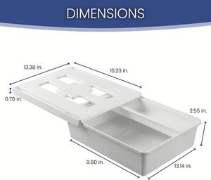 ZC-241129-34 Caja de Almacenamiento Cuadrada Moderna Ecológica Brillante de 1 Compartimento Extraíble para Artículos Diversos, Bolsa Ziplock, Hisopos de Algodón, Anillos para el Cabello, Plástico - Product Image 6
