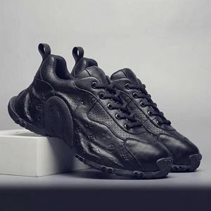 Zapatillas Chunky de Cuero Genuino para Hombre, Diseño Popular que Combina Estilos Retro y Contemporáneos, Cuero Premium (1-3cm) - Product Image 4