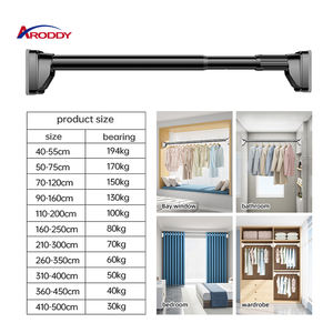 ARODDY barra <span class=keywords><strong>de</strong></span> cortina tringles <span class=keywords><strong>de</strong></span> suspension <span class=keywords><strong>de</strong></span> placard réglables <span class=keywords><strong>sans</strong></span> perçage <span class=keywords><strong>tringle</strong></span> à <span class=keywords><strong>rideau</strong></span> réglable conception - Product Image 3