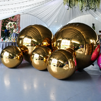 Décoration d'événements géante, ballon gonflable en PVC pour boîte de nuit, fête disco, mariage, sphère flottante dorée argentée, boule miroir gonflable