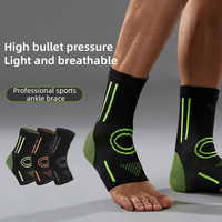 Attelle de cheville sportive réglable, manchon de compression tricoté 3D pour la protection de la cheville lors de la pratique de la gym, du football et du basketball