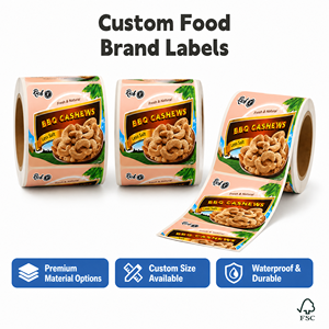 Étiquette autocollante personnalisée avec logo de marque en BOPP, PP, PVC, gaufrage à chaud doré pour bouteilles d'assaisonnements, de condiments et de vinaigre, pour l'emballage alimentaire en usine - Product Image 2