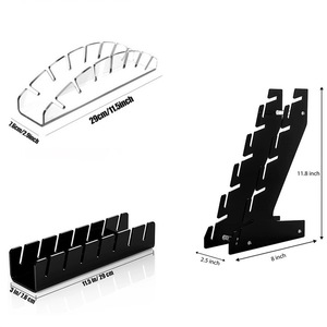 Support mural pour casquettes de baseball en acrylique, présentoir à deux niveaux pour magasin de vêtements, rangement de bureau ou chambre - Product Image 2