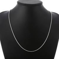 Collier en chaîne torsadée de 2 mm plaqué argent sterling 925 pour femmes, 16/18/20/22/24 pouces, bijoux de mode, cadeaux de charme