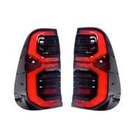 Feux arrière LED rouges/transparents/fumés JOP4X4 pour Toyota Hilux Revo 2015-2024 avec logo Hilux