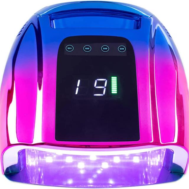 Professional Rechargeable 96W UV LED Portable Cordless UV Light With Removable Stainless Steel Bottom Nail Lamp Machine