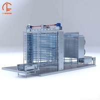 Machine de congélation rapide industrielle de qualité alimentaire certifiée CE HALAL, congélateur à spirale, congélateur à bande, congélateur à tunnel pour ligne de transformation de la viande