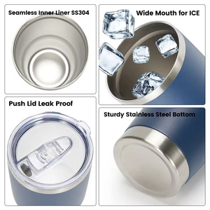 Mug de voyage isotherme en acier inoxydable à double paroi de 30 oz avec couvercle anti-fuite, compatible avec la plupart des porte-gobelets de véhicule, pour boissons chaudes/froides - Product Image 5