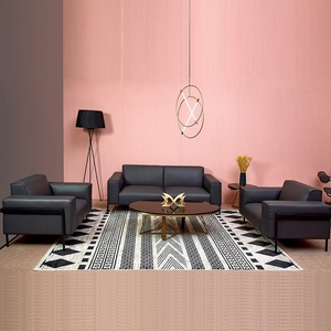 Sofás de Oficina Seccionales Cómodos de Cuero PU de Alta Calidad, Muebles Modernos para Oficina Ejecutiva, Juego de Sofás - Product Image 2