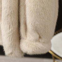 Vêtements d'extérieur d'hiver décontractés pour femmes manteau de fourrure de vison complet à simple boutonnage essentiel de support court en vison naturel