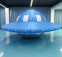 Modèle de vaisseau spatial UFO gonflable géant lumineux à LED, étanche, avec ventilateur intégré, taille personnalisable pour parcs à thème et événements artistiques