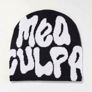 2024 Designer Knitting Cap Men Women Luxury Paragraph Beanie Cap Mea Culpa Y2k Beanie <b>Hats</b> - Product Image 6